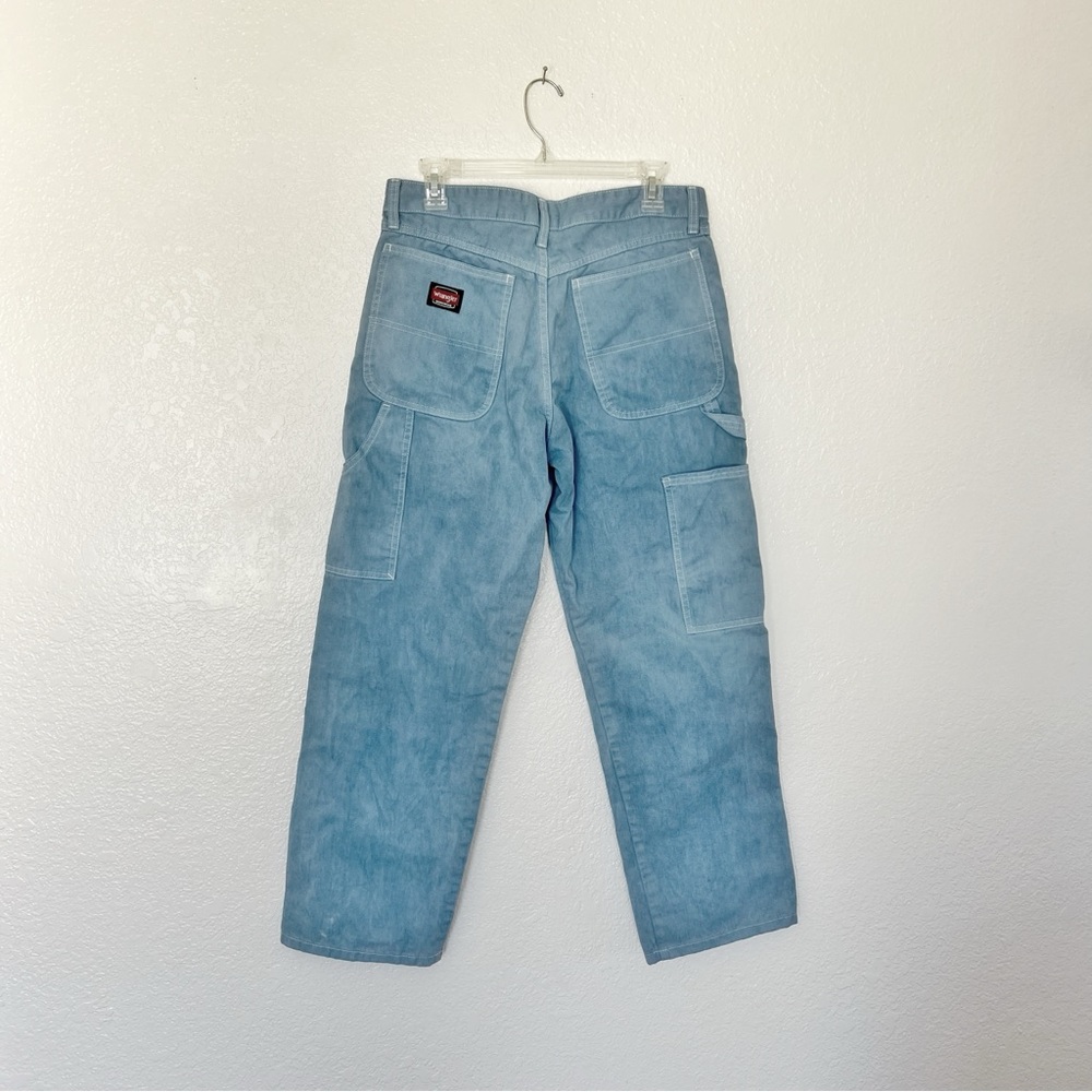 Wrangler Carpenter Pants Vintage Work Wear Wide Leg Blue 90s Y2K High Rise 32x30